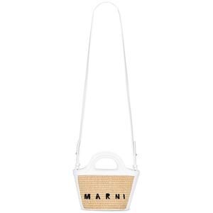 Marni White and Tan Shoulder Bag